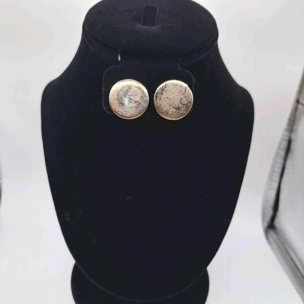 Signed BERGERE Vintage Gold Tone Clip on Earrings